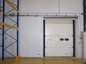 Porte souple rapide coupe-feu